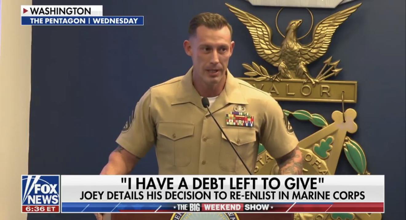 True Patriot: Double Amputee Marine Joey Jones Re-Enlists at 40 to Mentor Warriors Under Pete Hegseth