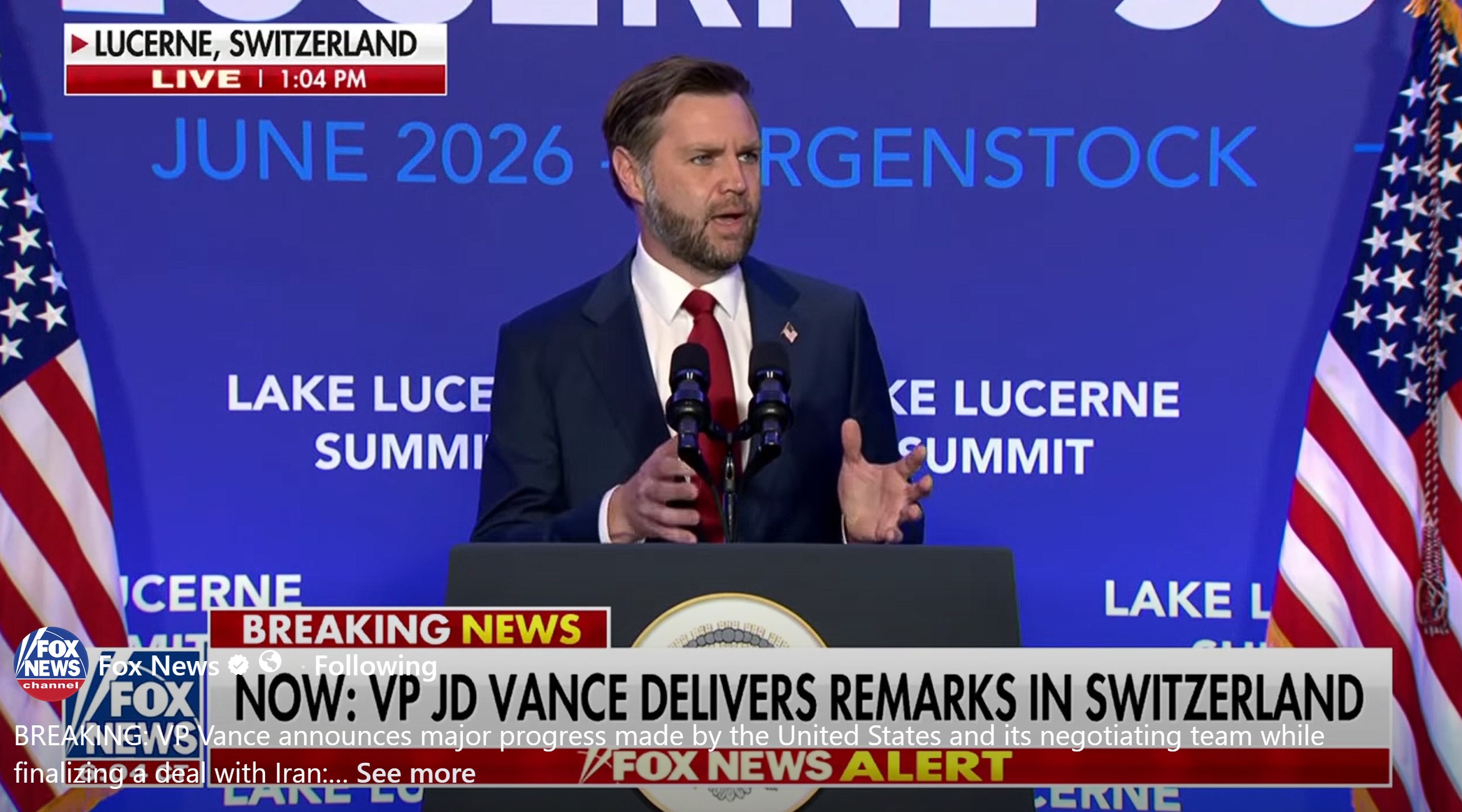 VP Vance Speech in Swiss